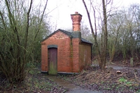 Rear of Wombourne station weighbridge office