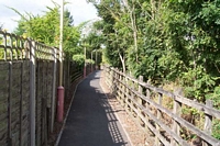 Wood End station entrance pathway