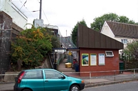 Wylde Green station entrance to Birmingham platform